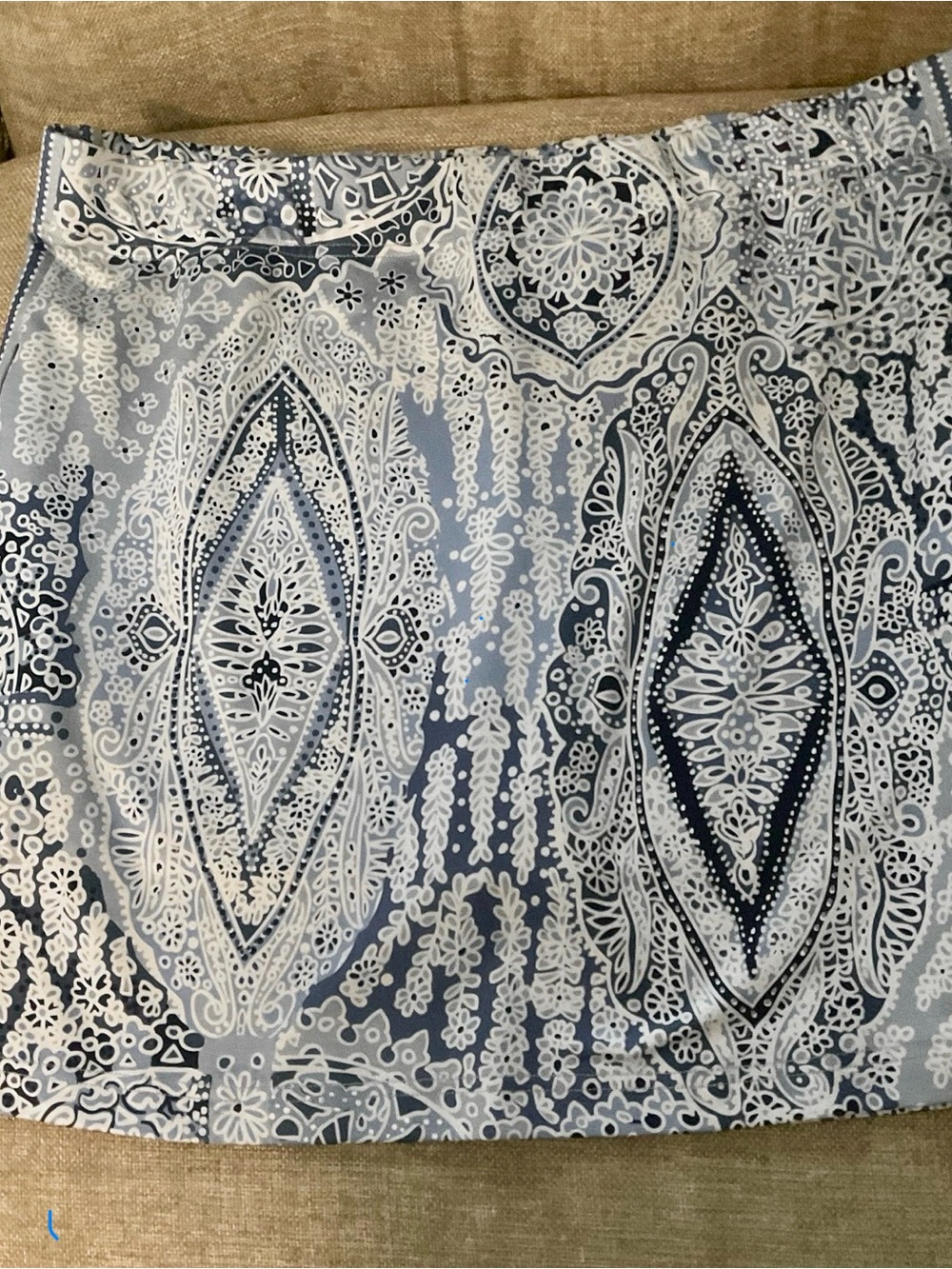 Gretchen Scott Designs Light Blue and White Paisley Skort XL/goddess(14-18)